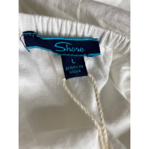 Shore Puff Sleeve Eyelet Cut Out Mini Cotton Dress - Picture 8 of 10